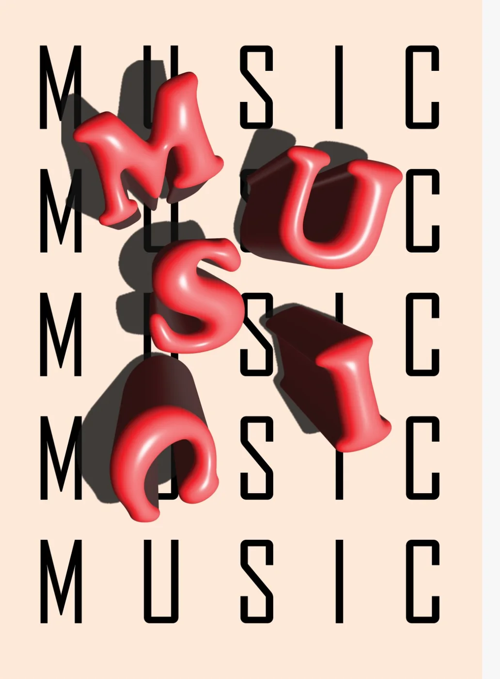 MUSIC — 3D-типографика